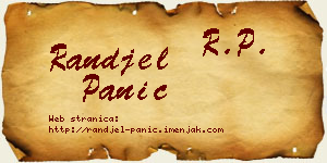 Ranđel Panić vizit kartica